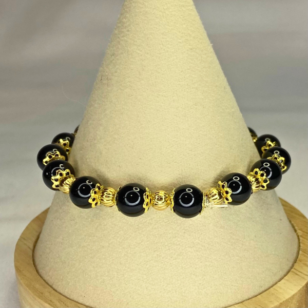 Obsidian Pixiu and Clover Bracelet - Image 3